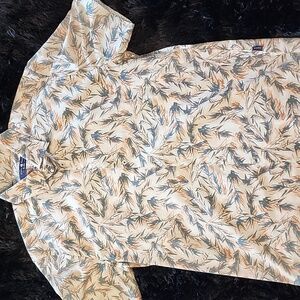 Stone Rose Tropical Leaf Pattern Shirt